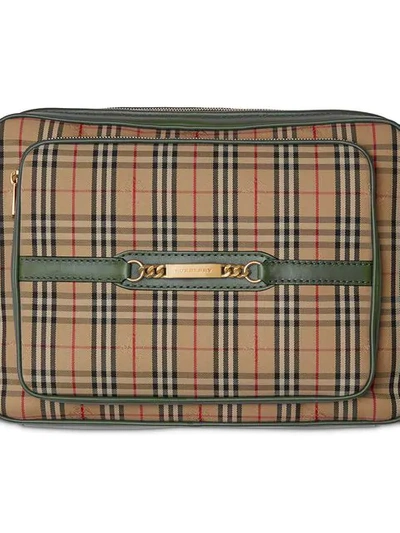 Shop Burberry The Large 1983 Check Link Bag - Yellow