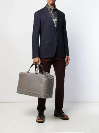 Shop Pineider Classic Holdall In Grey