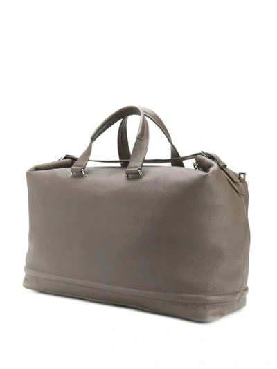 Shop Pineider Classic Holdall In Grey