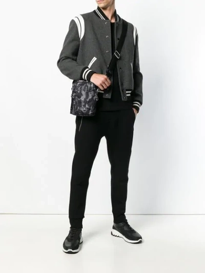 Shop Dolce & Gabbana Printed Messenger Bag In Black