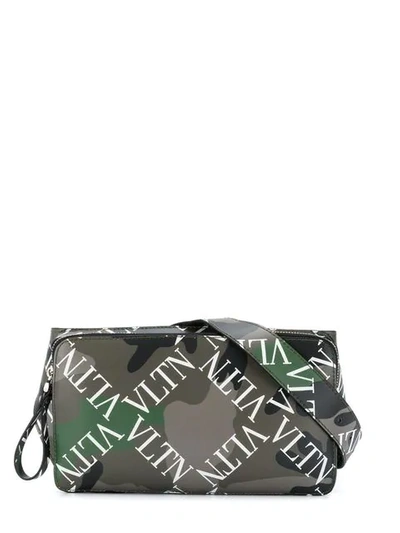 Shop Valentino Garavani Camouflage Belt Bag In Green