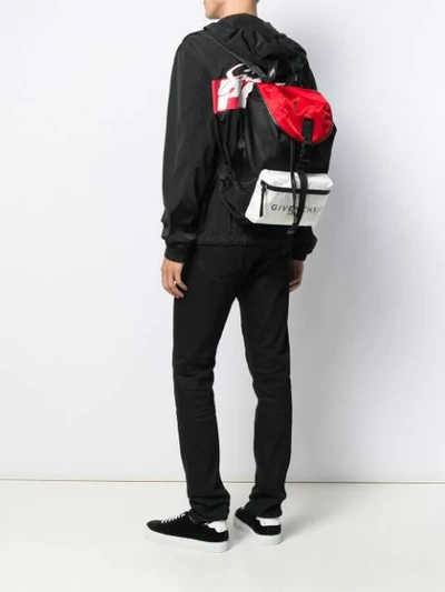 Shop Givenchy Colourblock Backpack In Black