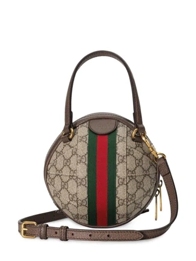 Shop Gucci Ophidia Gg Mini Bag In Neutrals