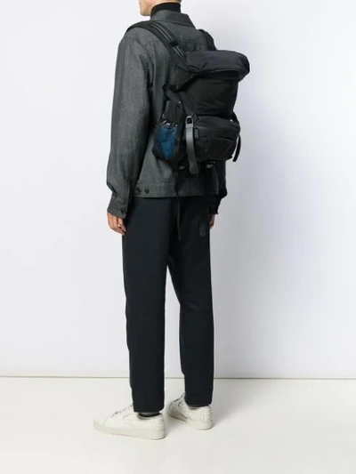 Shop Bottega Veneta Cargo Pocket Backpack In Black