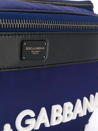 Shop Dolce & Gabbana Logo Belt Bag In Blue