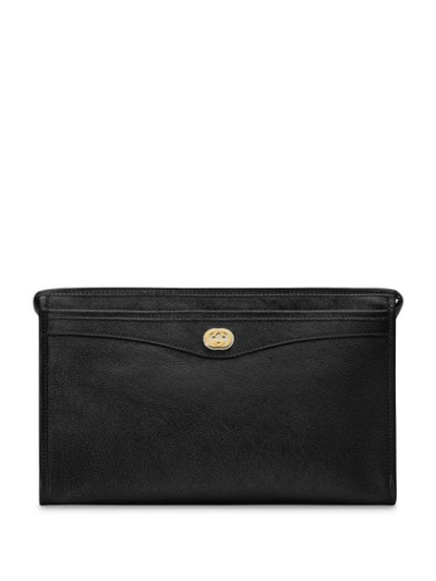 Shop Gucci Pouch With Interlocking G In Black