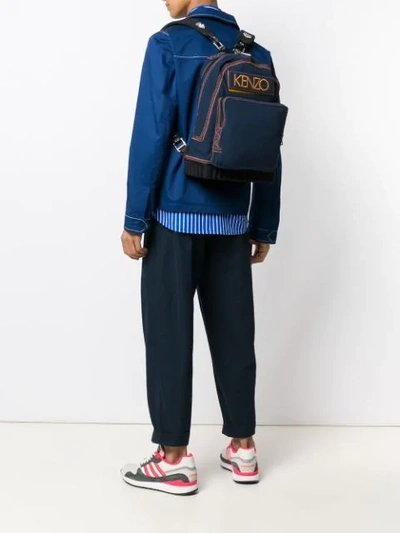 Shop Kenzo Custo Backpack - Blue