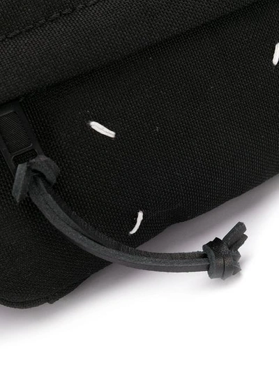 Shop Maison Margiela Logo Belt Bag In Black