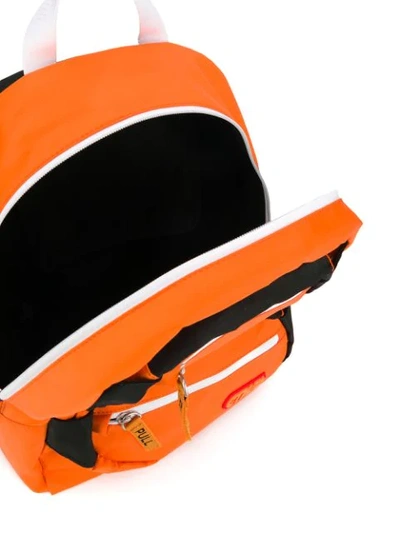 Heron Preston Orange Nylon Backpack In Orange