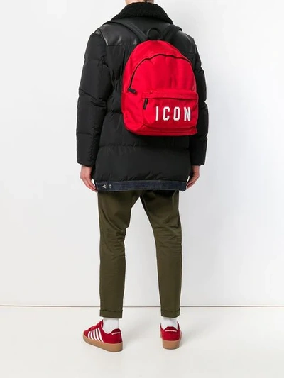 Shop Dsquared2 Icon Backpack In Red