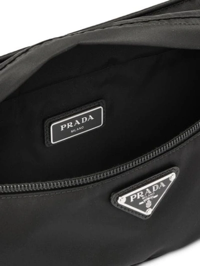 Shop Prada Black Logo Crossbody Belt Bag