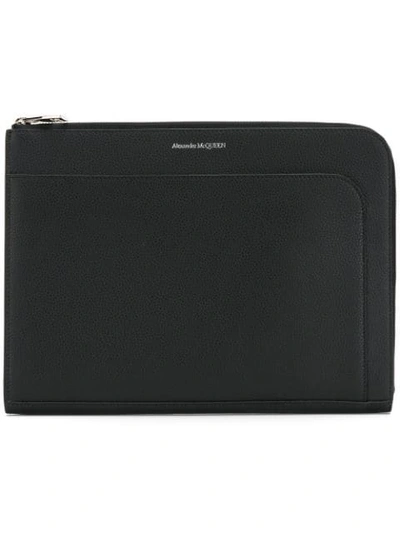 ALEXANDER MCQUEEN DOCUMENT HOLDER CLUTCH - 黑色