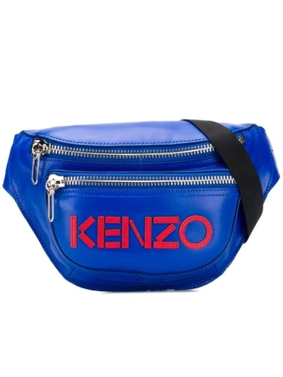 Shop Kenzo Logo Belt Bag - Blue