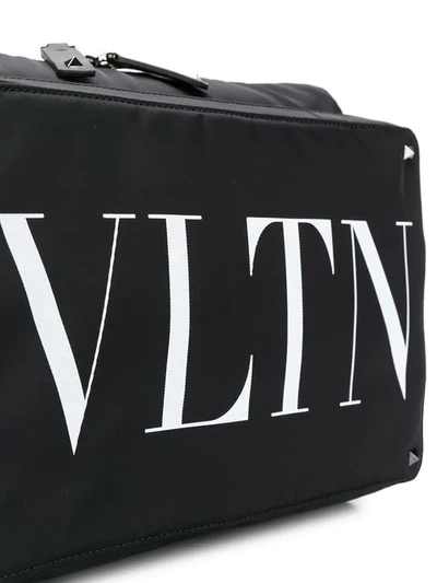 Shop Valentino Vltn Shoulder Bag In Black