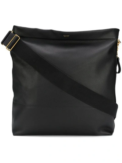 Shop Tom Ford Logo Large Shoulder Bag - Black