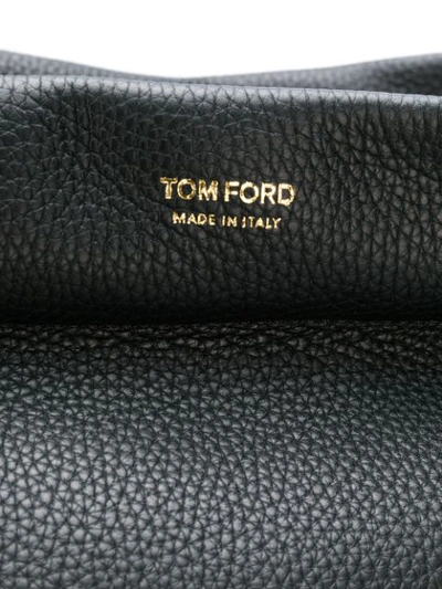 Shop Tom Ford Logo Large Shoulder Bag - Black