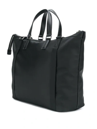 Shop Tod's Logo Tote Bag In Black