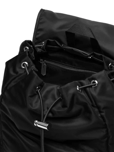 Calvin Klein 205w39nyc Nylon Flap Backpack - Black In Black
