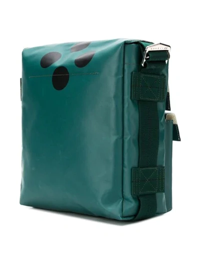Shop Marni Logo Messenger Bag In Green