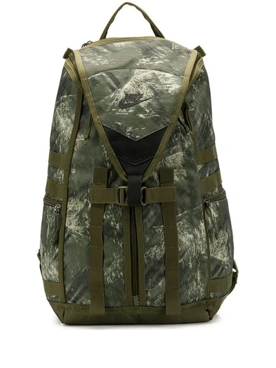 Shop Nike Camouflage Print Backpack In Green