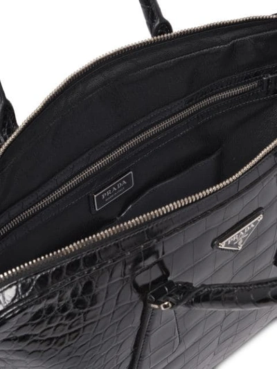 Giordi Black rivet backpack in crocodile leather effect