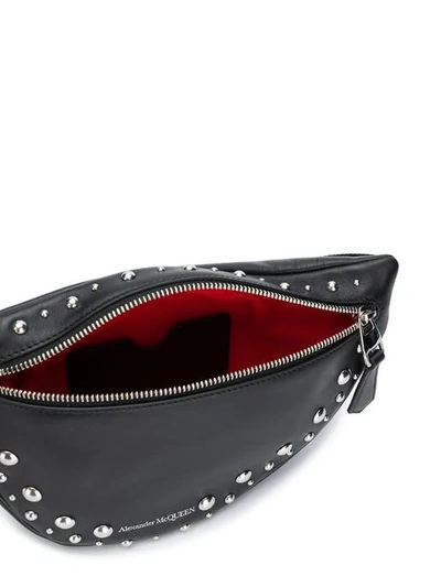 Shop Alexander Mcqueen Stud-embellished Belt Bag In Black