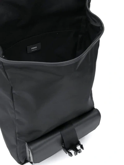 Shop Fendi Monogram Backpack In Black