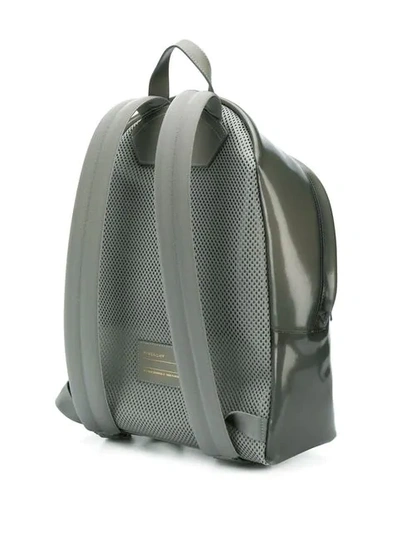 Shop Givenchy Logo Print Backpack In Grey