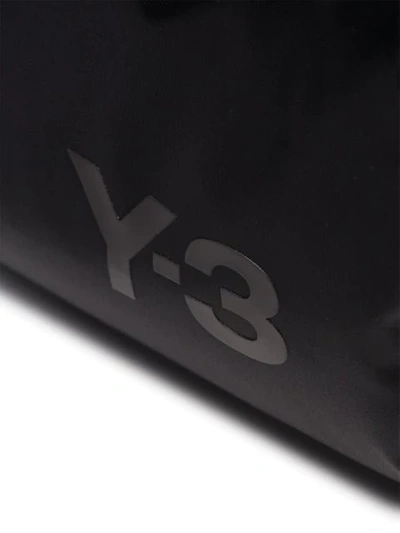 Shop Y-3 Logo Printed Holdall In Black