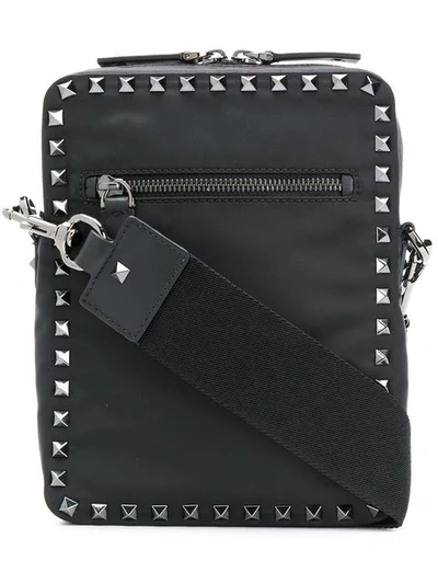 Shop Valentino Rockstud Small Crossbody Bag In Black