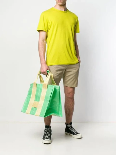 Shop Comme Des Garçons Shirt Shopper Tote Bag In Green