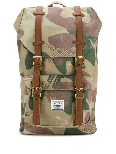 Shop Herschel Supply Co Little America Backpack In Green