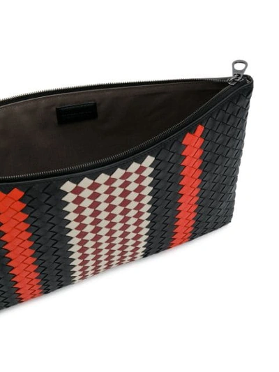 Shop Bottega Veneta Intrecciato Clutch In Black