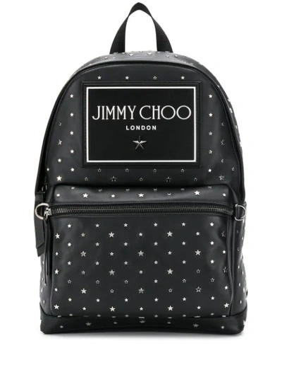 JIMMY CHOO WILMER STAR STUDDED BACKPACK - 黑色