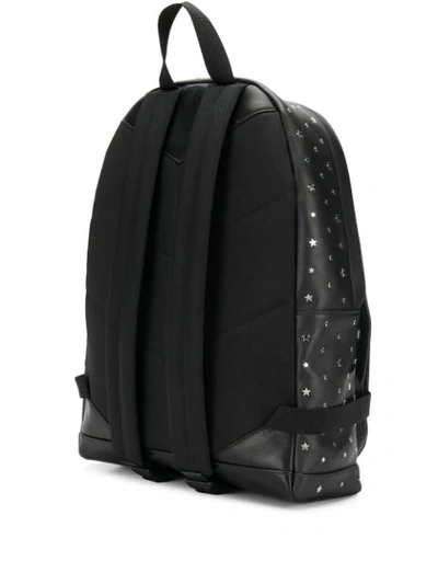 Shop Jimmy Choo Wilmer Star Studded Backpack In Blacksilver
