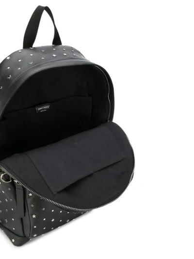 Shop Jimmy Choo Wilmer Star Studded Backpack In Blacksilver