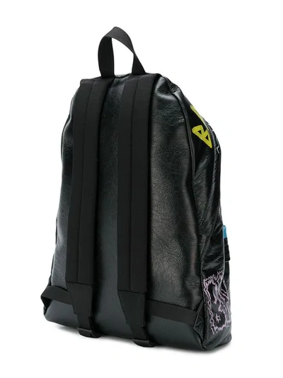 Shop Balenciaga Explorer Graffiti Backpack In Black