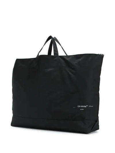 Shop Off-white Unfinished Arrows Tote In Black