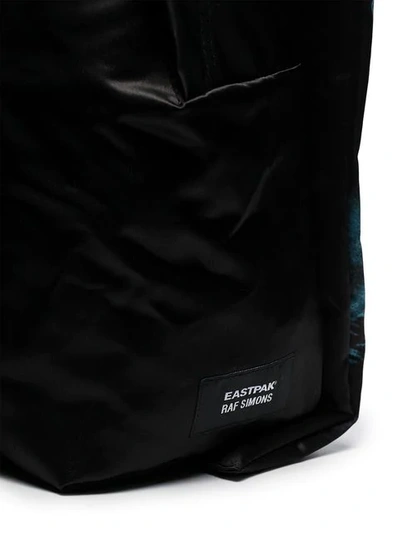 Shop Raf Simons X Eastpak Blue Punk Poster Print Backpack In Black