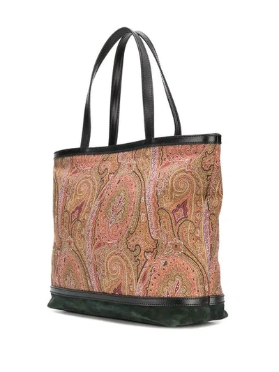 Shop Etro Paisley Print Tote Bag - Red