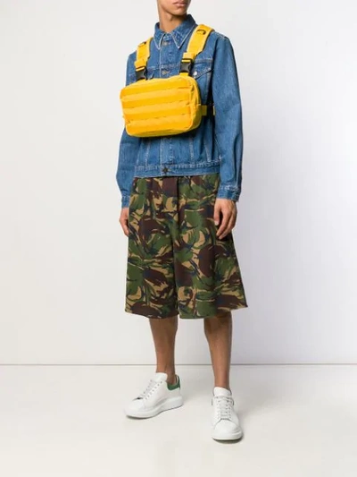 Shop Junya Watanabe Man Strap Detail Belt Bag - Yellow