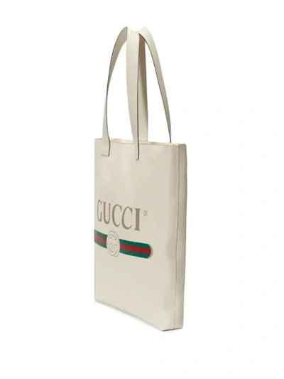Shop Gucci Logo-print Tote In White