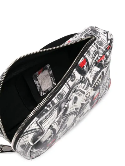 Shop Philipp Plein Dollar Bill Belt Bag In Grey 10