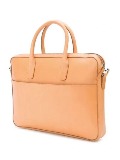Shop Mansur Gavriel Small Briefcase Bag In Neutrals