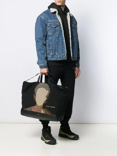 Shop Off-white Mariana Portrait Tote Bag - Black