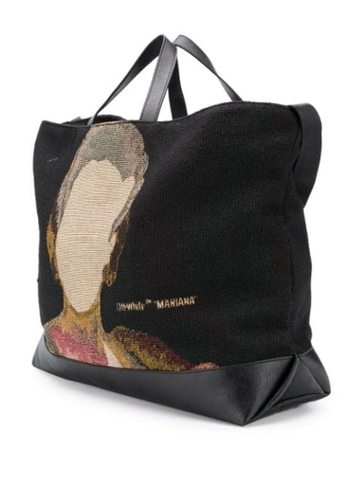 Shop Off-white Mariana Portrait Tote Bag - Black