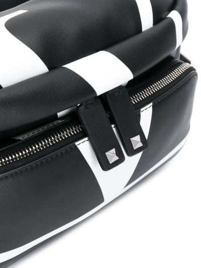 Valentino V-logo Leather Belt Bag - Black In Black