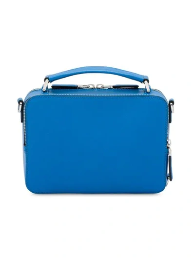 Shop Prada Saffiano Leather Shoulder Bag In Blue