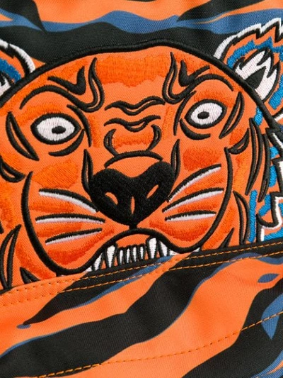 Shop Kenzo Embroidered Tiger Backpack In Orange