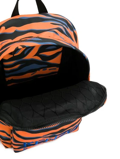Shop Kenzo Embroidered Tiger Backpack In Orange